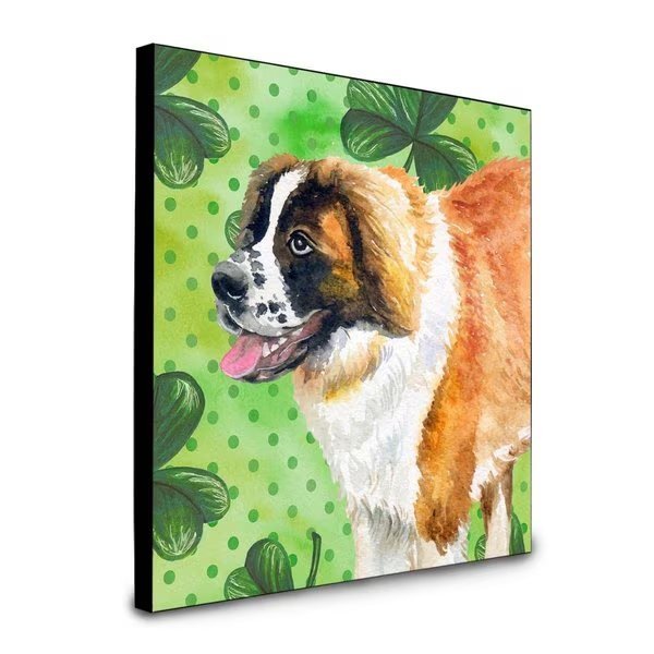 Saint Bernard St Patricks Artwork Panel Wall Decor, Carolines Treasures, Mfr#: BB9853UP88